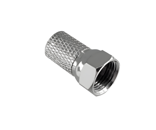 DINIC Aufdreh F-Stecker für 7,3mm Kabel, Polybag, 10 Stck.